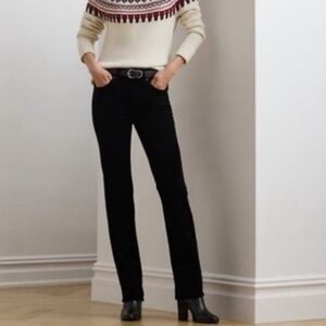 RALPH LAUREN Sport Black Corduroy Straight Leg | Boot Cut Pants Women's Size 8